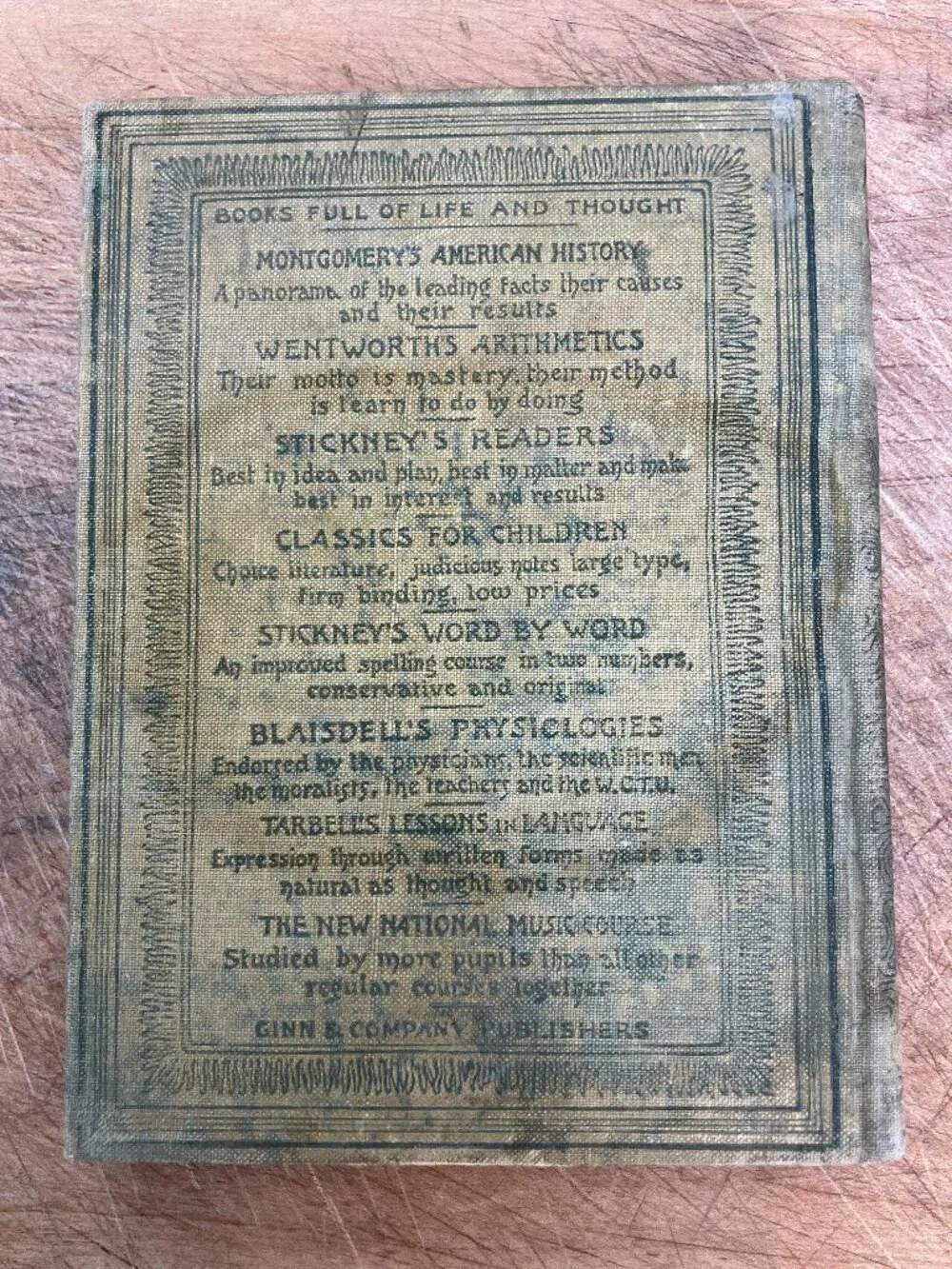 Antique 1894 Teachers' Manual for Teachers Using Arithmetic by Grades HC